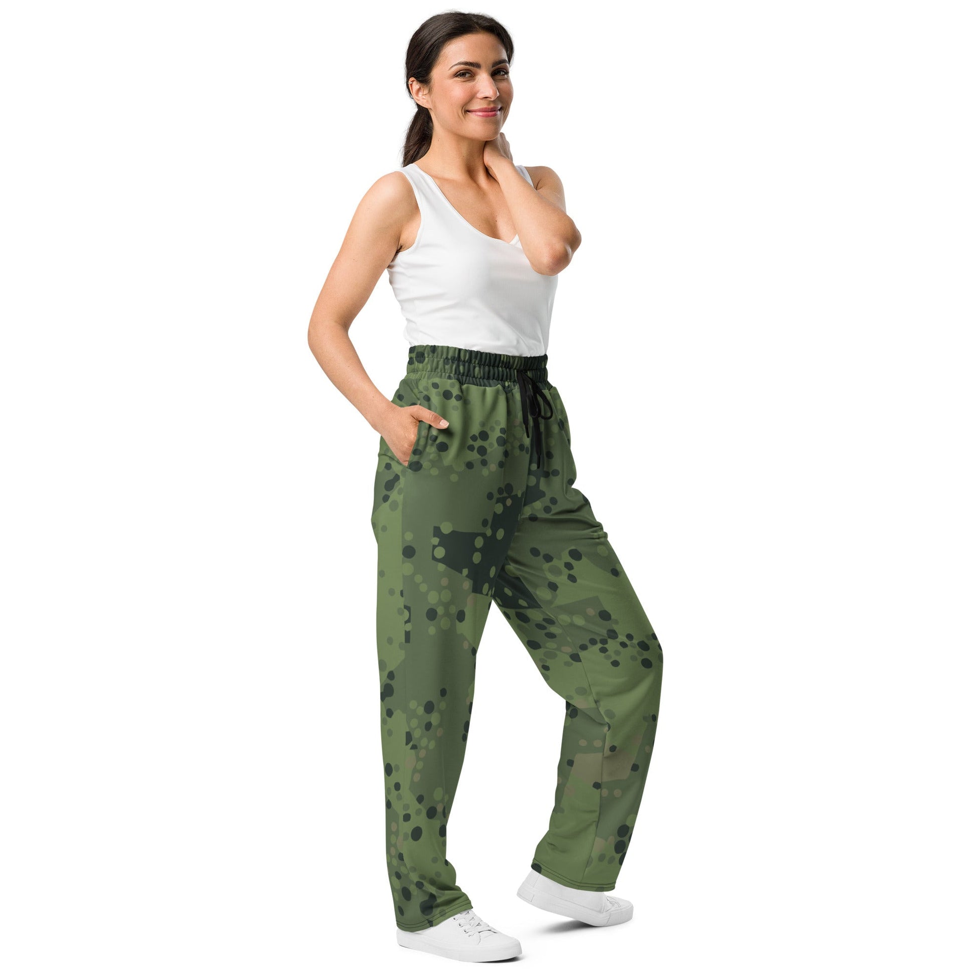 Swedish Barracuda Woodland CAMO Wide-leg joggers - Joggers