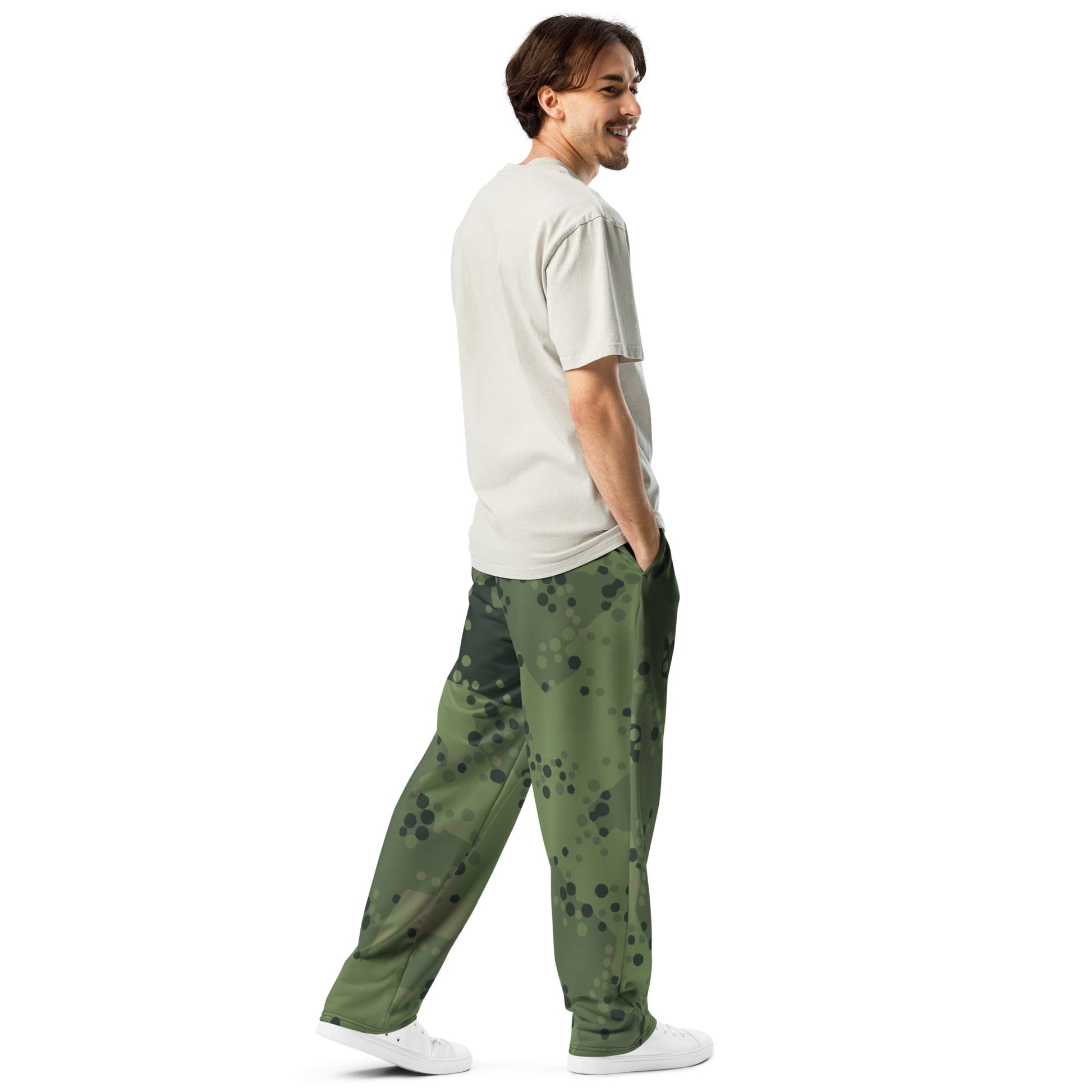 Swedish Barracuda Woodland CAMO Wide-leg joggers - Joggers