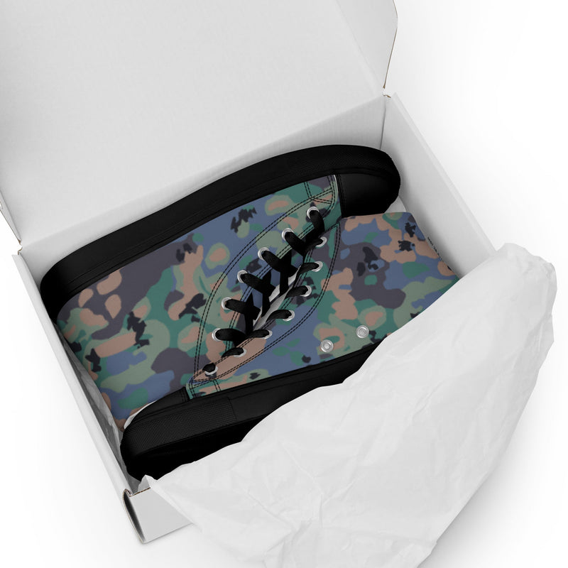 Flecktarn Experimental Swedish CAMO Mens High-Top Canvas Shoes