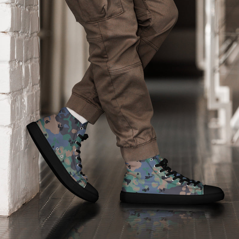 Flecktarn Experimental Swedish CAMO Mens High-Top Canvas Shoes - 5