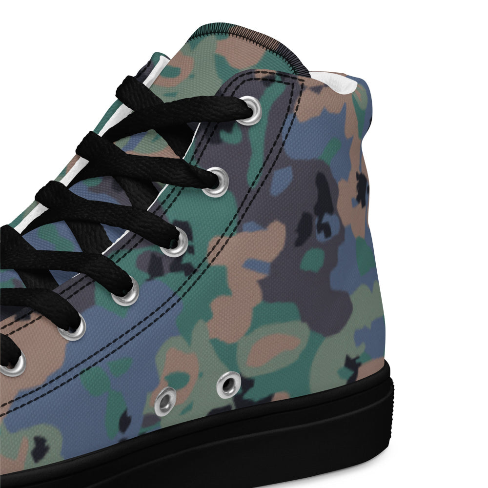 Swedish Experimental CAMO Men’s high top canvas shoes - Mens High Top Canvas Shoes