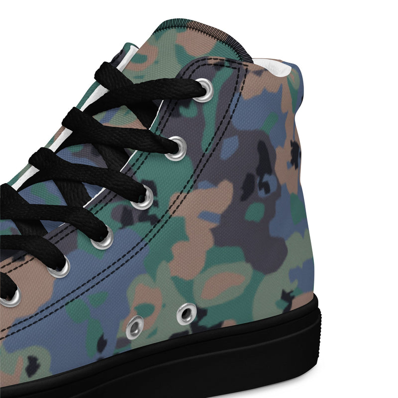 Flecktarn Experimental Swedish CAMO Mens High-Top Canvas Shoes