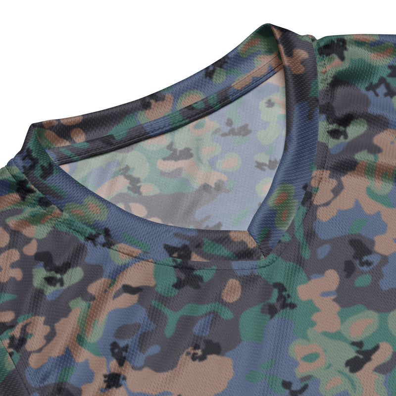 Flecktarn Experimental Swedish CAMO Unisex Basketball Jersey