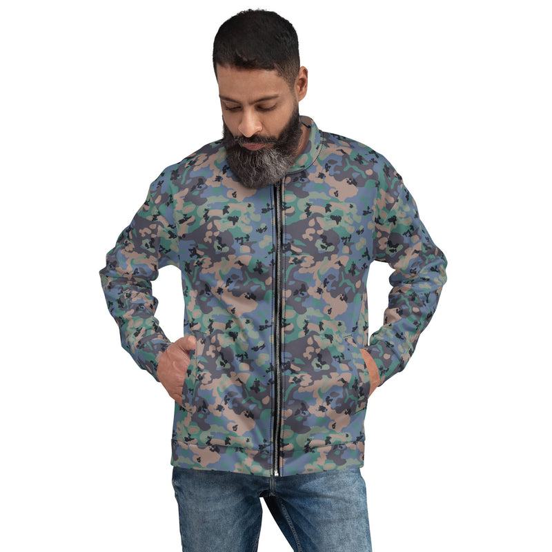 Flecktarn Experimental Swedish CAMO Unisex Bomber Jacket - XS