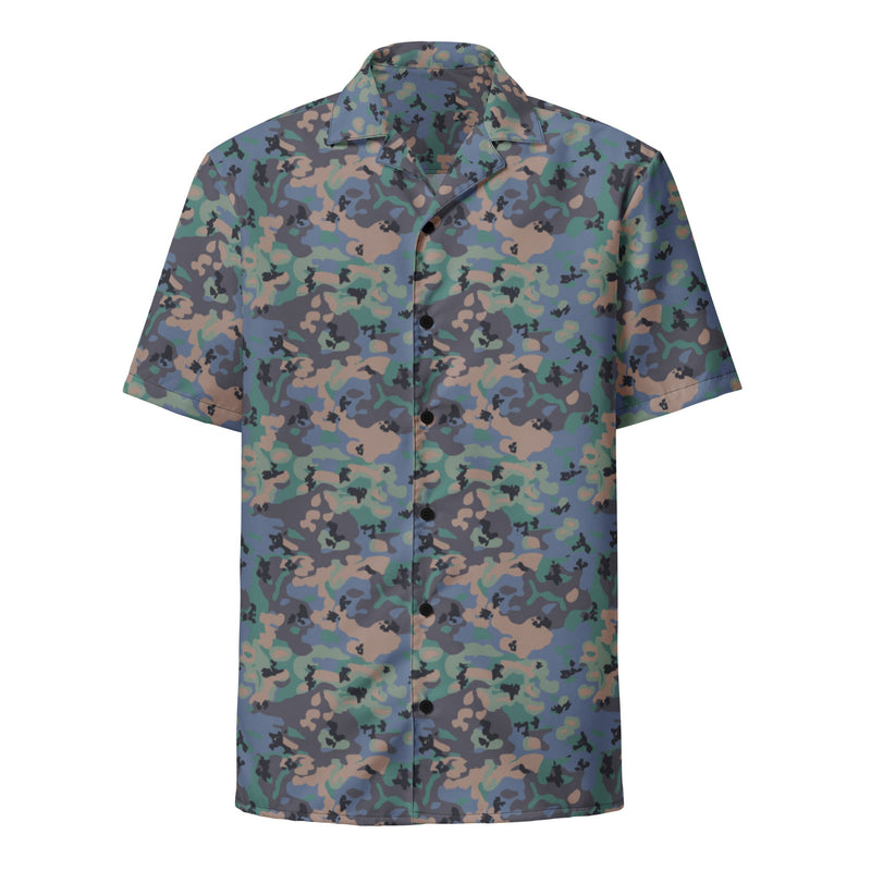Flecktarn Experimental Swedish CAMO Unisex Short-Sleeve Button Shirt - Button-Up