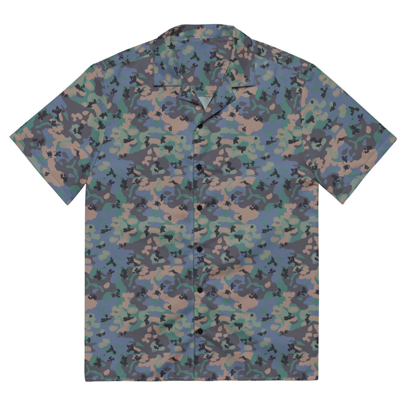 Flecktarn Experimental Swedish CAMO Unisex Short-Sleeve Button Shirt - Button-Up