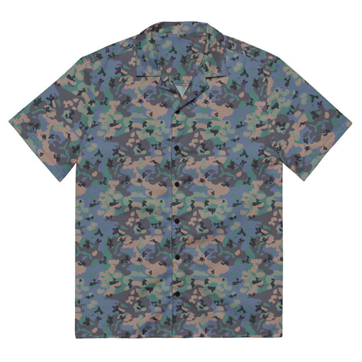 Flecktarn Experimental Swedish CAMO Unisex Short-Sleeve Button Shirt - Button-Up