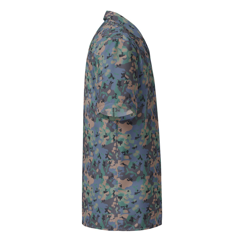 Flecktarn Experimental Swedish CAMO Unisex Short-Sleeve Button Shirt - Button-Up