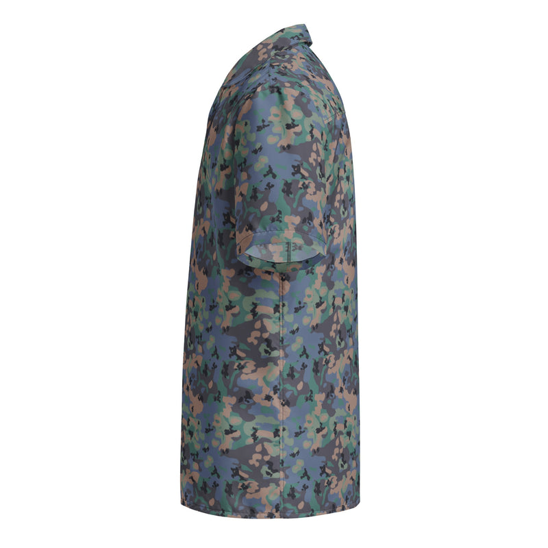 Flecktarn Experimental Swedish CAMO Unisex Short-Sleeve Button Shirt - Button-Up