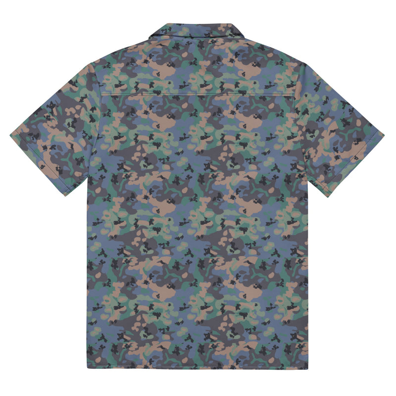 Flecktarn Experimental Swedish CAMO Unisex Short-Sleeve Button Shirt - Button-Up