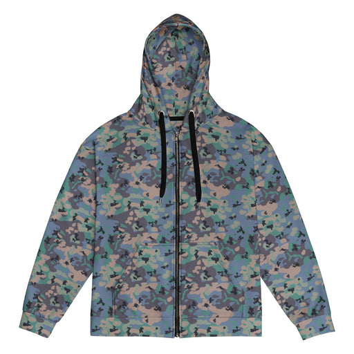 Flecktarn Experimental Swedish CAMO Unisex Zip Hoodie - 2XS
