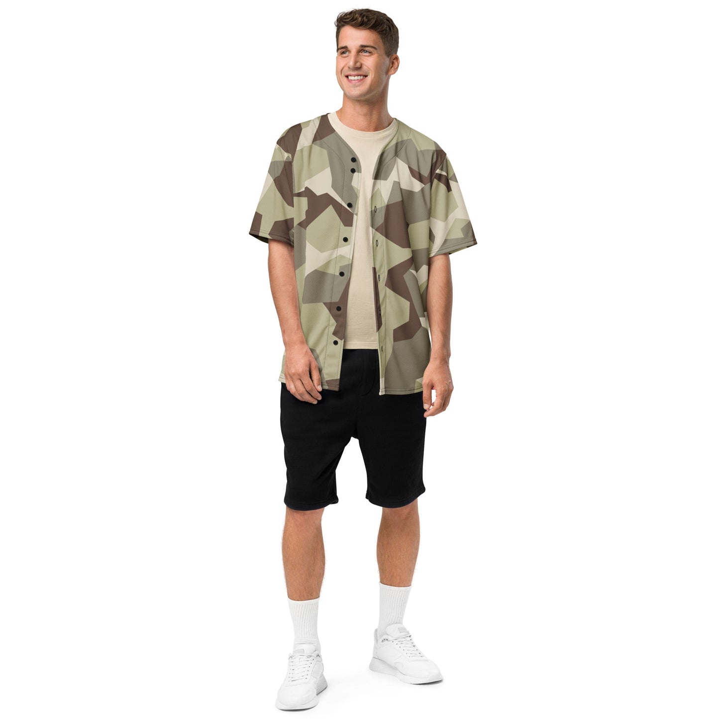 Swedish M90 Desert CAMO Unisex Baseball Jersey