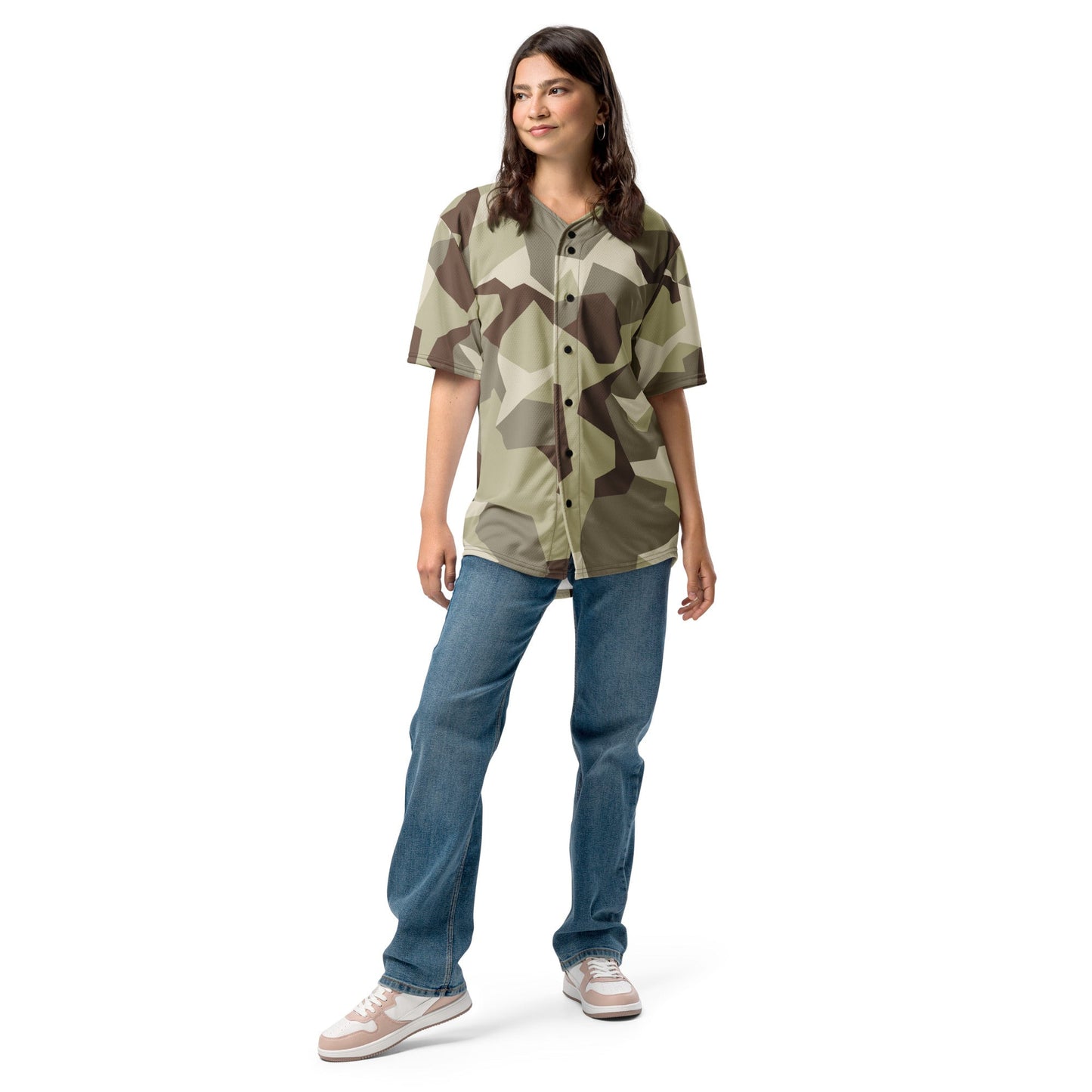 Swedish M90 Desert CAMO Unisex Baseball Jersey