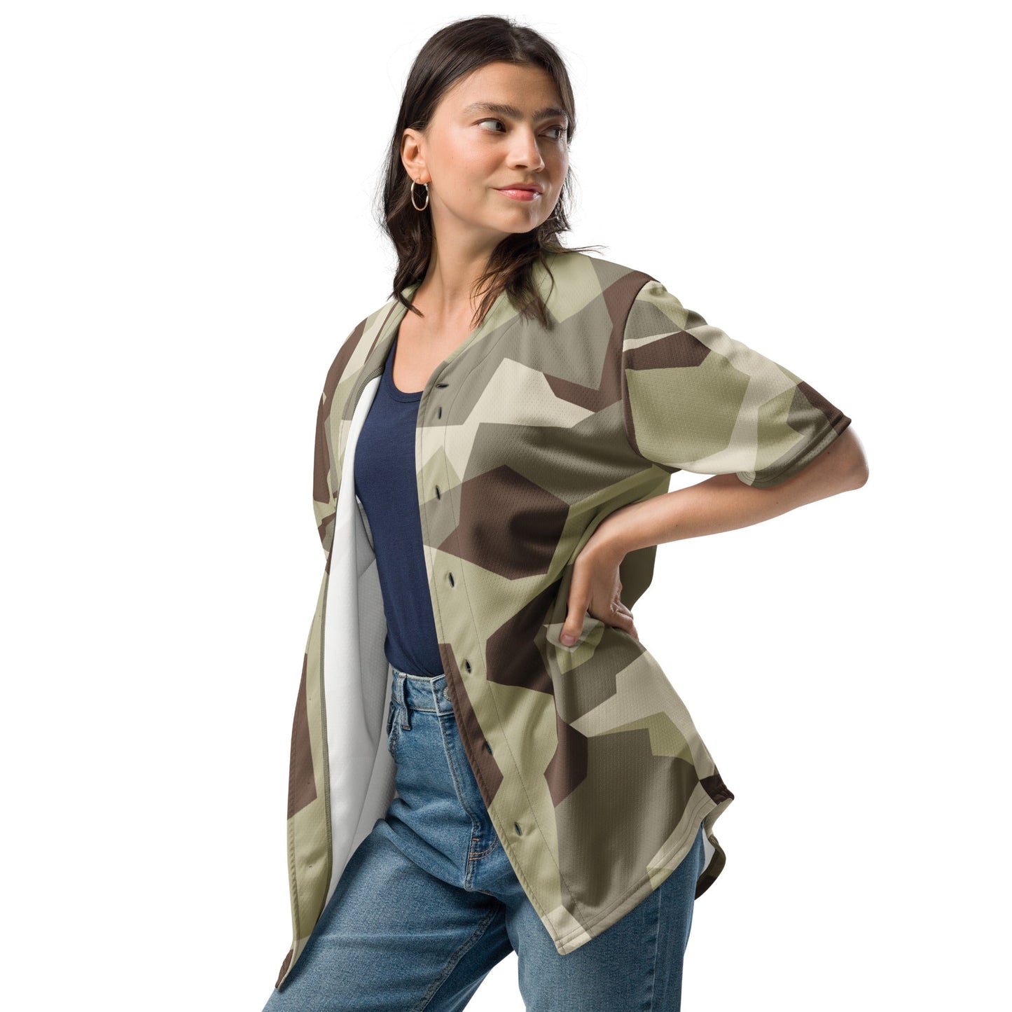 Swedish M90 Desert CAMO Unisex Baseball Jersey