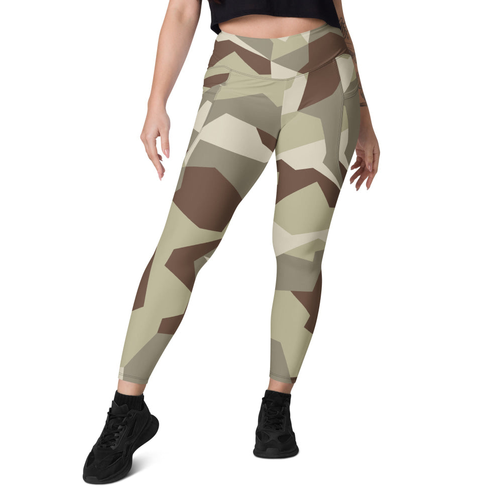 Swedish M90 Desert CAMO Leggings with pockets - Womens With Pockets