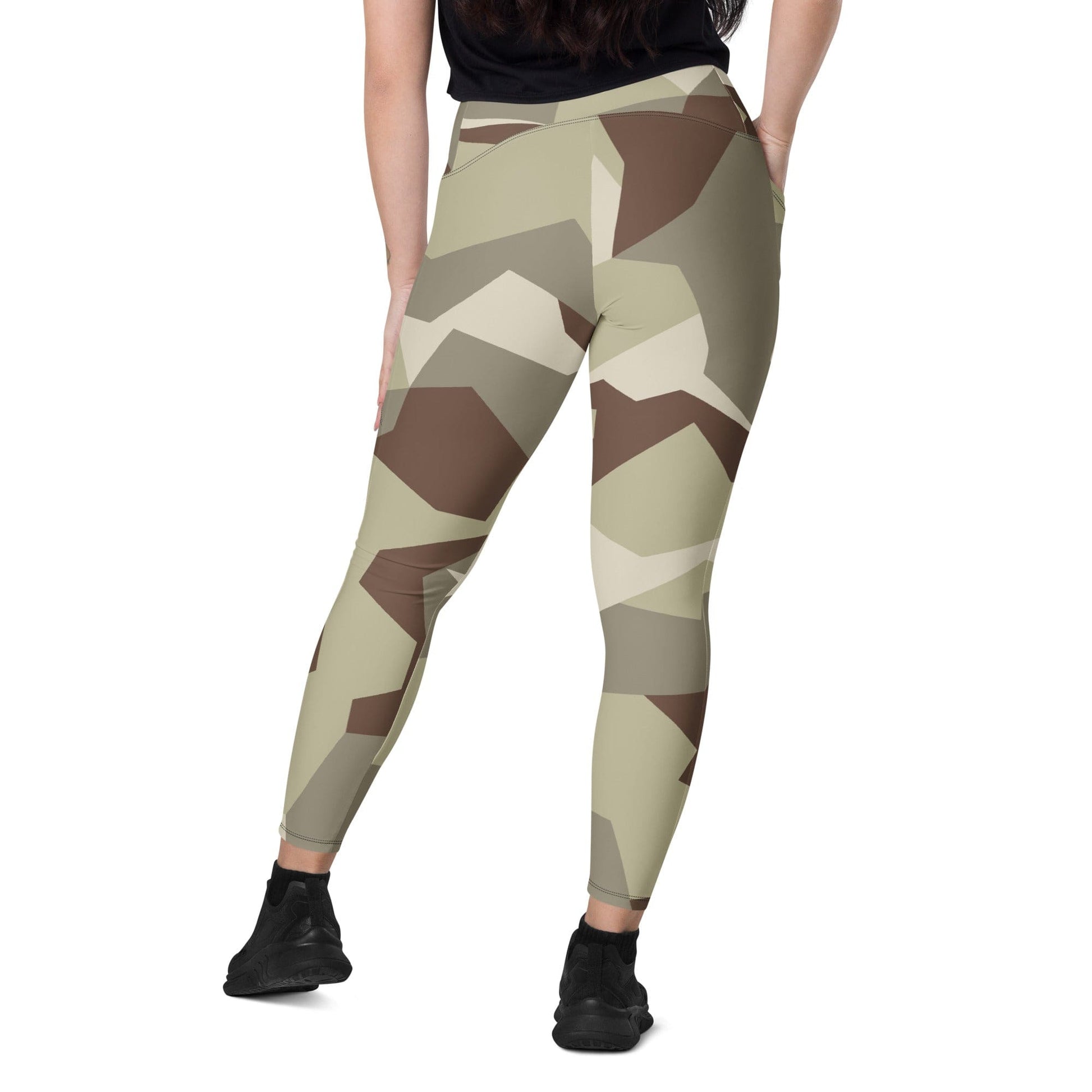 Swedish M90 Desert CAMO Leggings with pockets - Womens With Pockets