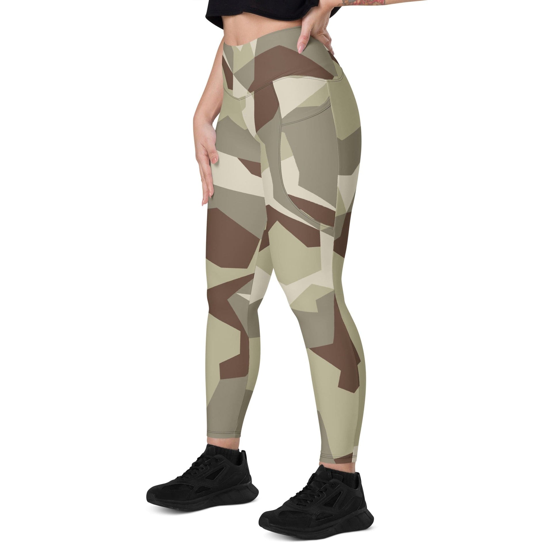 Swedish M90 Desert CAMO Leggings with pockets - Womens With Pockets