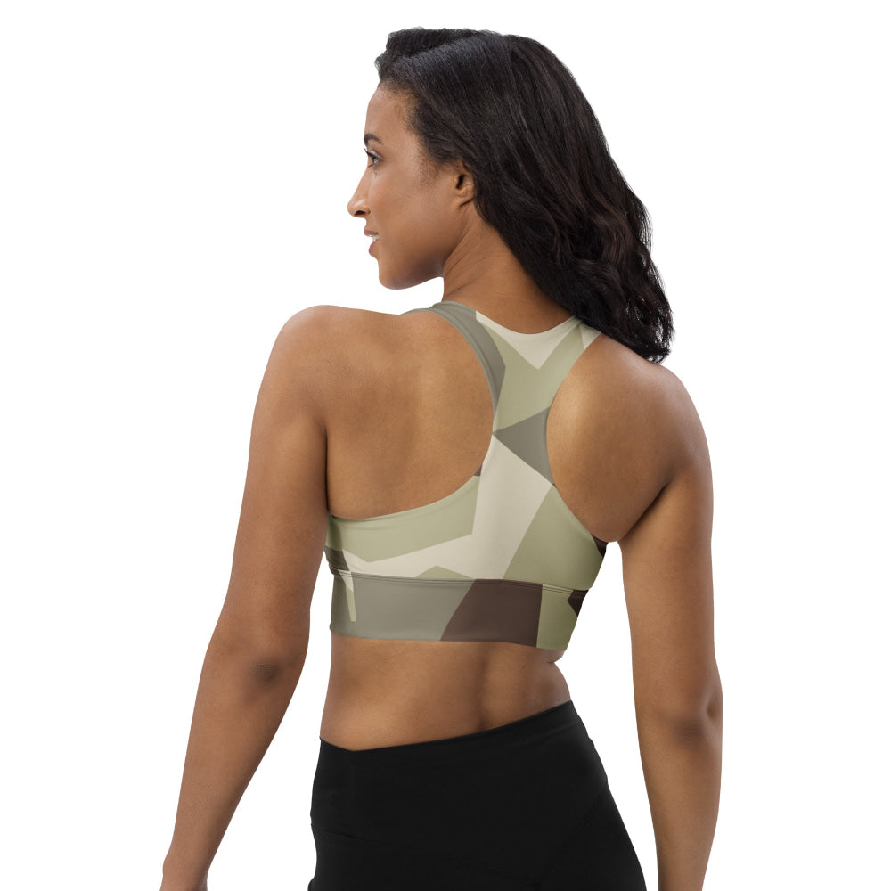 Swedish M90 Desert CAMO Longline sports bra - Womens Sports Bra