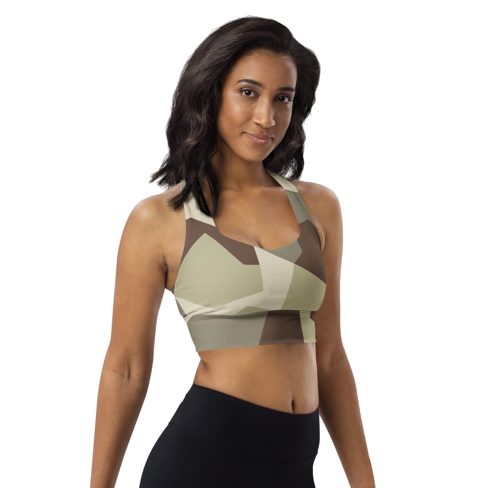 Swedish M90 Desert CAMO Longline sports bra - Womens Sports Bra