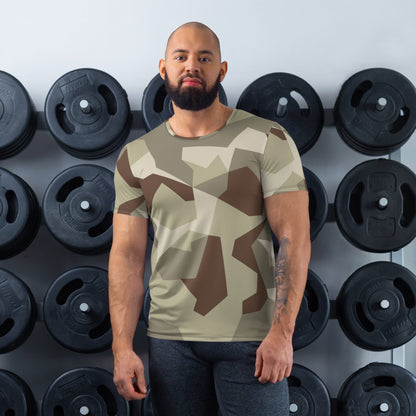 Swedish M90 Desert CAMO Mens Athletic T-Shirt - XS
