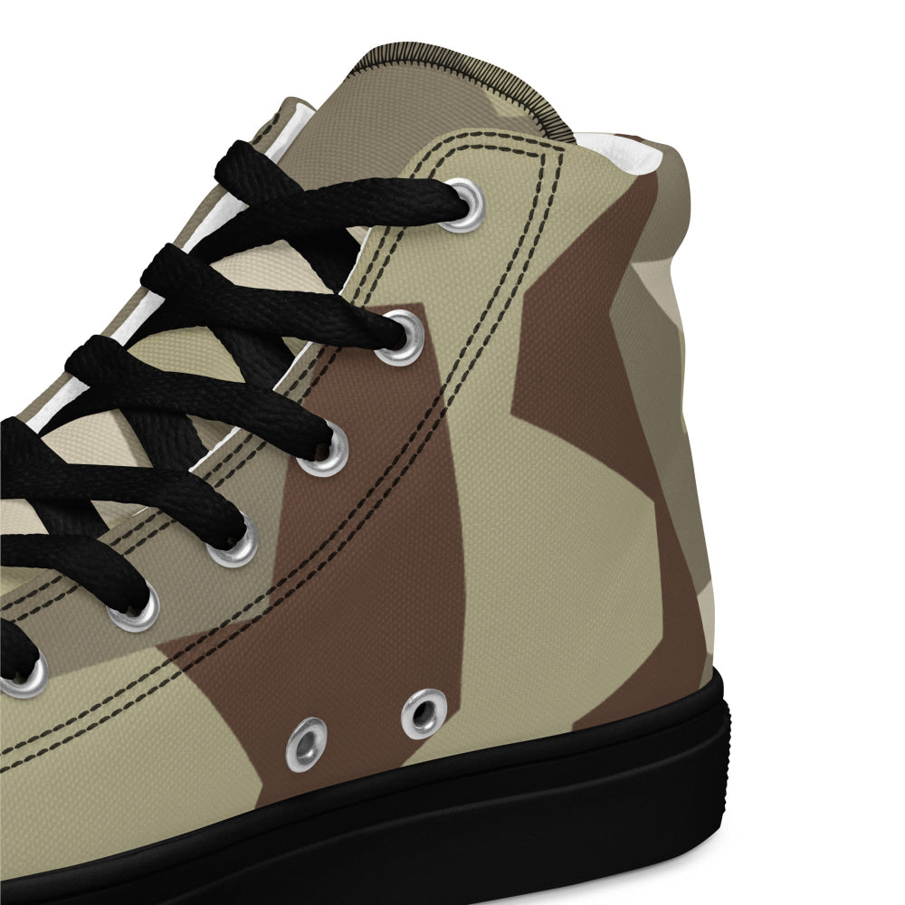 Swedish M90 Desert CAMO Men’s high top canvas shoes - Mens High Top Canvas Shoes