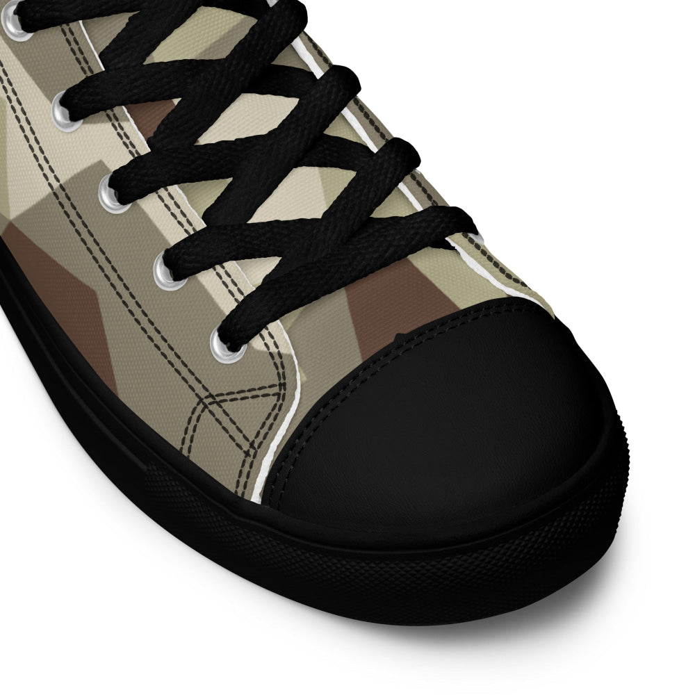 Swedish M90 Desert CAMO Men’s high top canvas shoes - Mens High Top Canvas Shoes