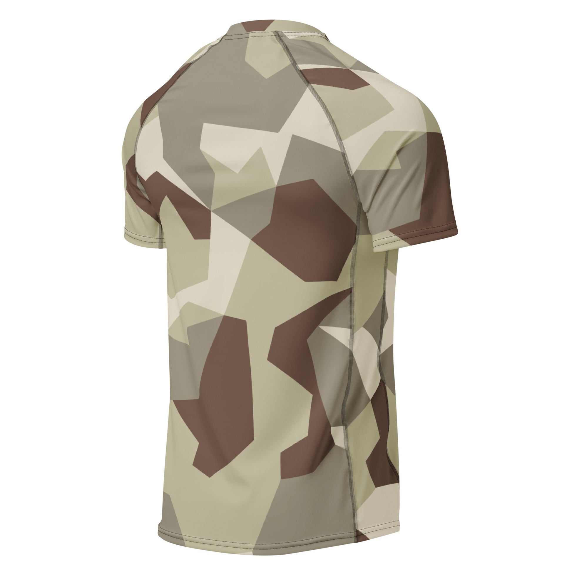 Swedish M90 Desert CAMO Mens Short-Sleeve Rash Guard