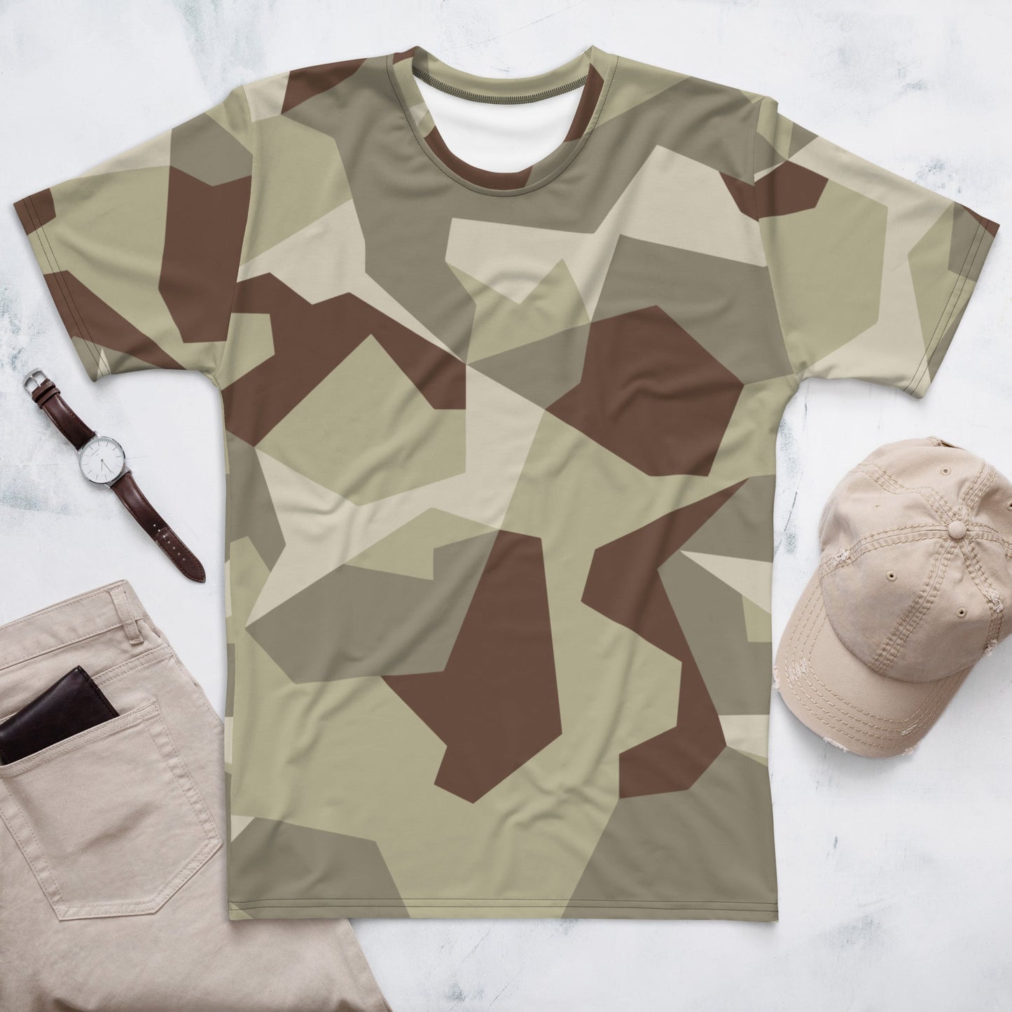 Swedish M90 Desert CAMO Mens t shirt XS T Shirts