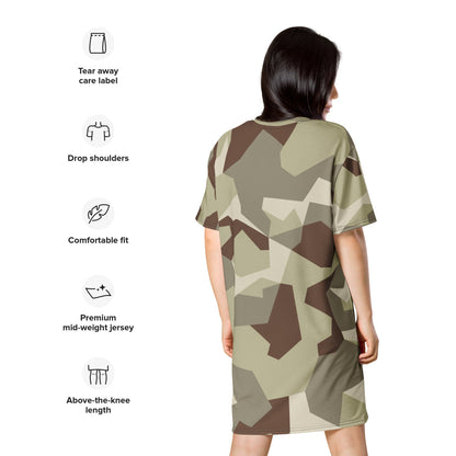 Swedish M90 Desert CAMO T-shirt dress - Womens T-Shirt Dress