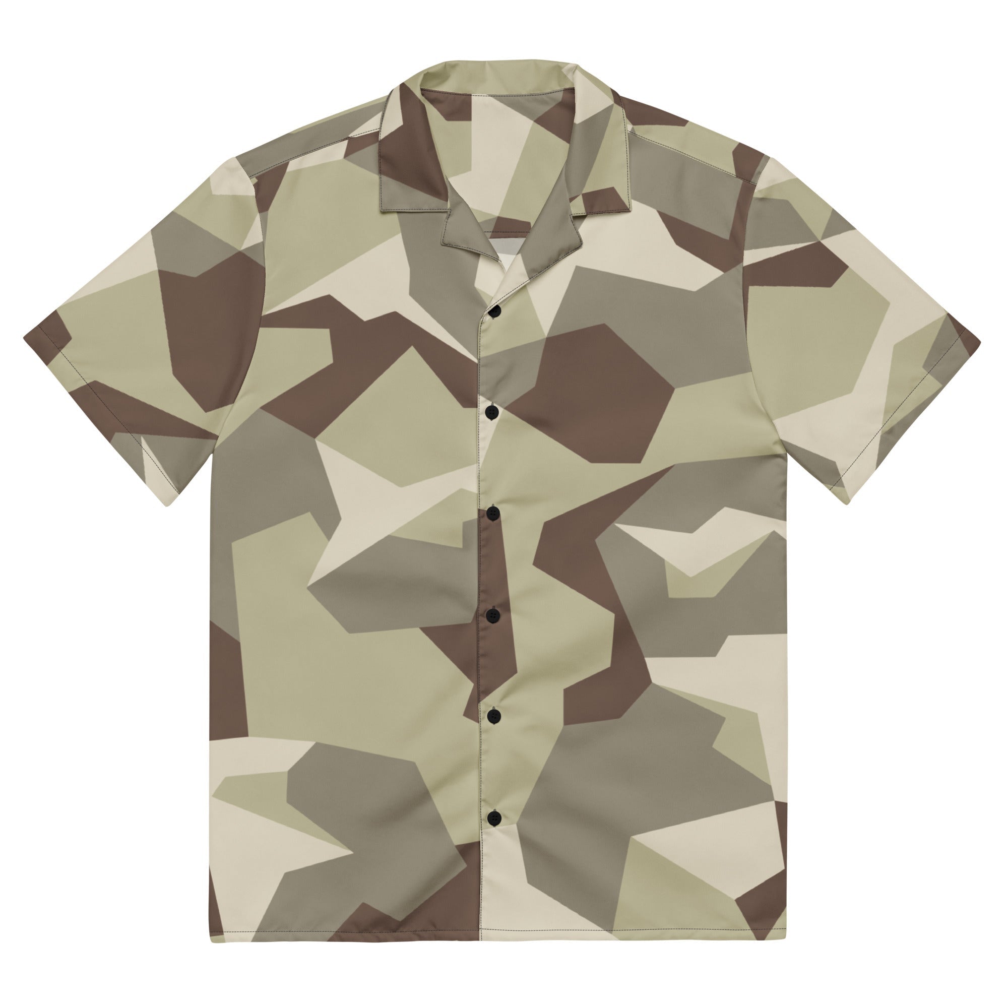 CAMO HQ - Swedish M90 Desert CAMO Unisex Short-Sleeve Button Shirt