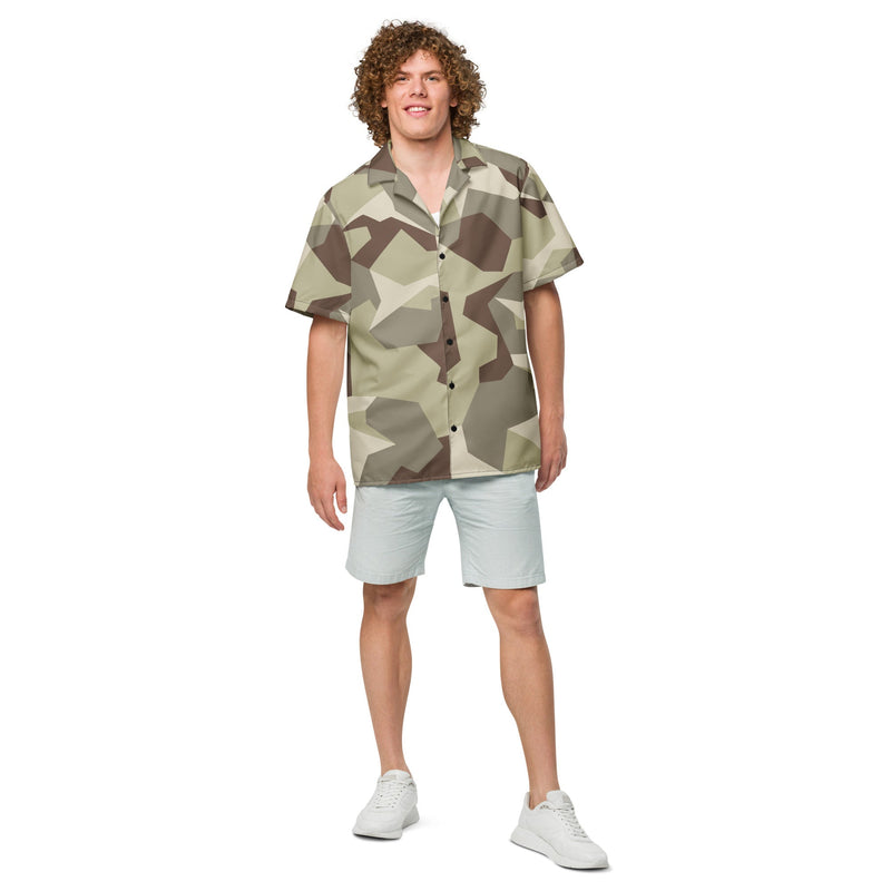 M90 Swedish Desert CAMO Unisex Short-Sleeve Button Shirt - Button-Up