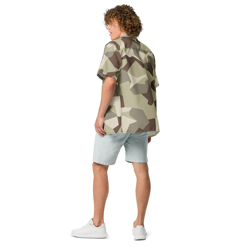 M90 Swedish Desert CAMO Unisex Short-Sleeve Button Shirt - Button-Up