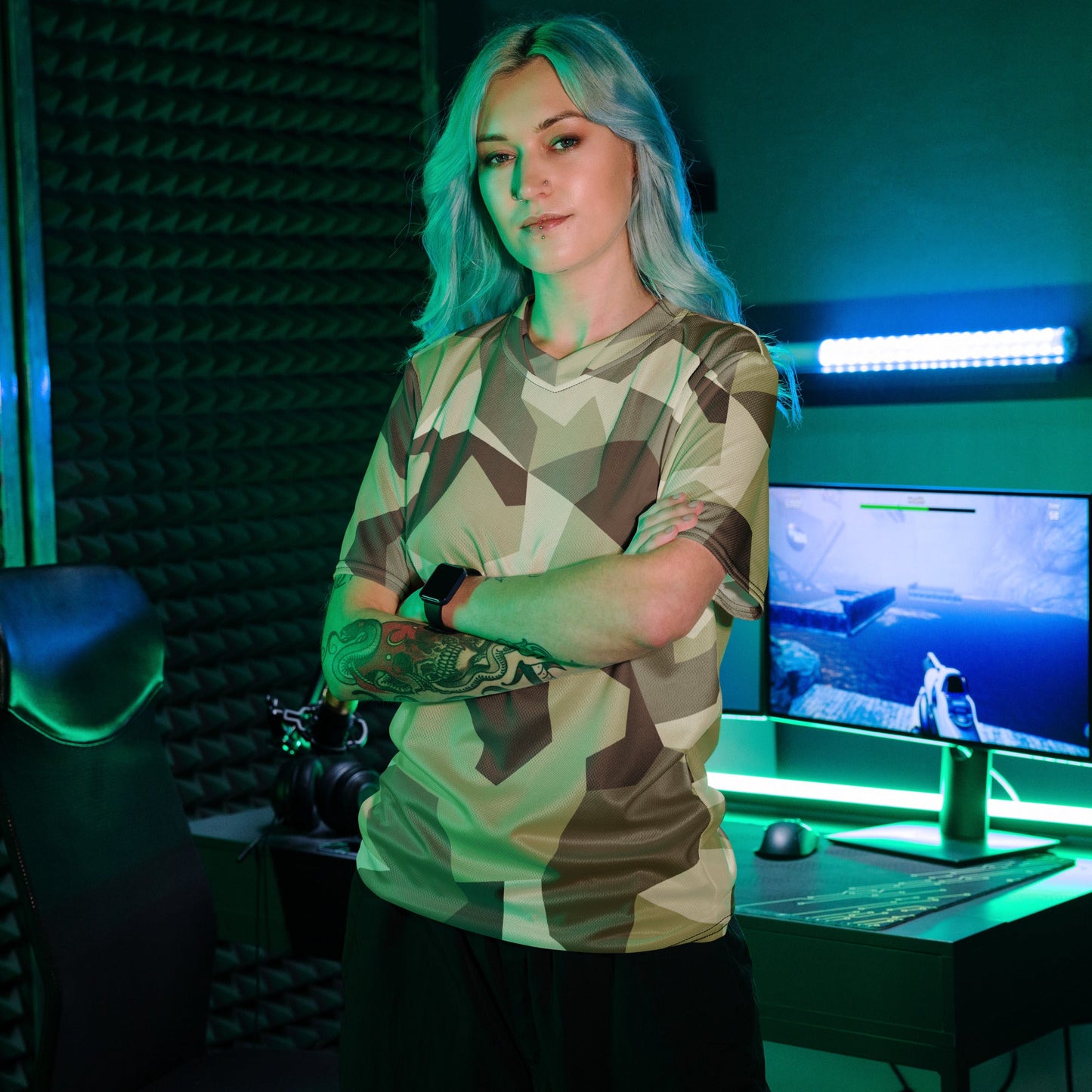 Swedish M90 Desert CAMO unisex sports jersey - Sports Jerseys