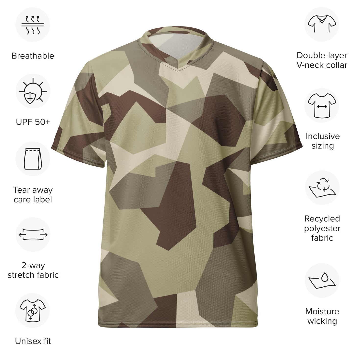 Swedish M90 Desert CAMO unisex sports jersey - Sports Jerseys