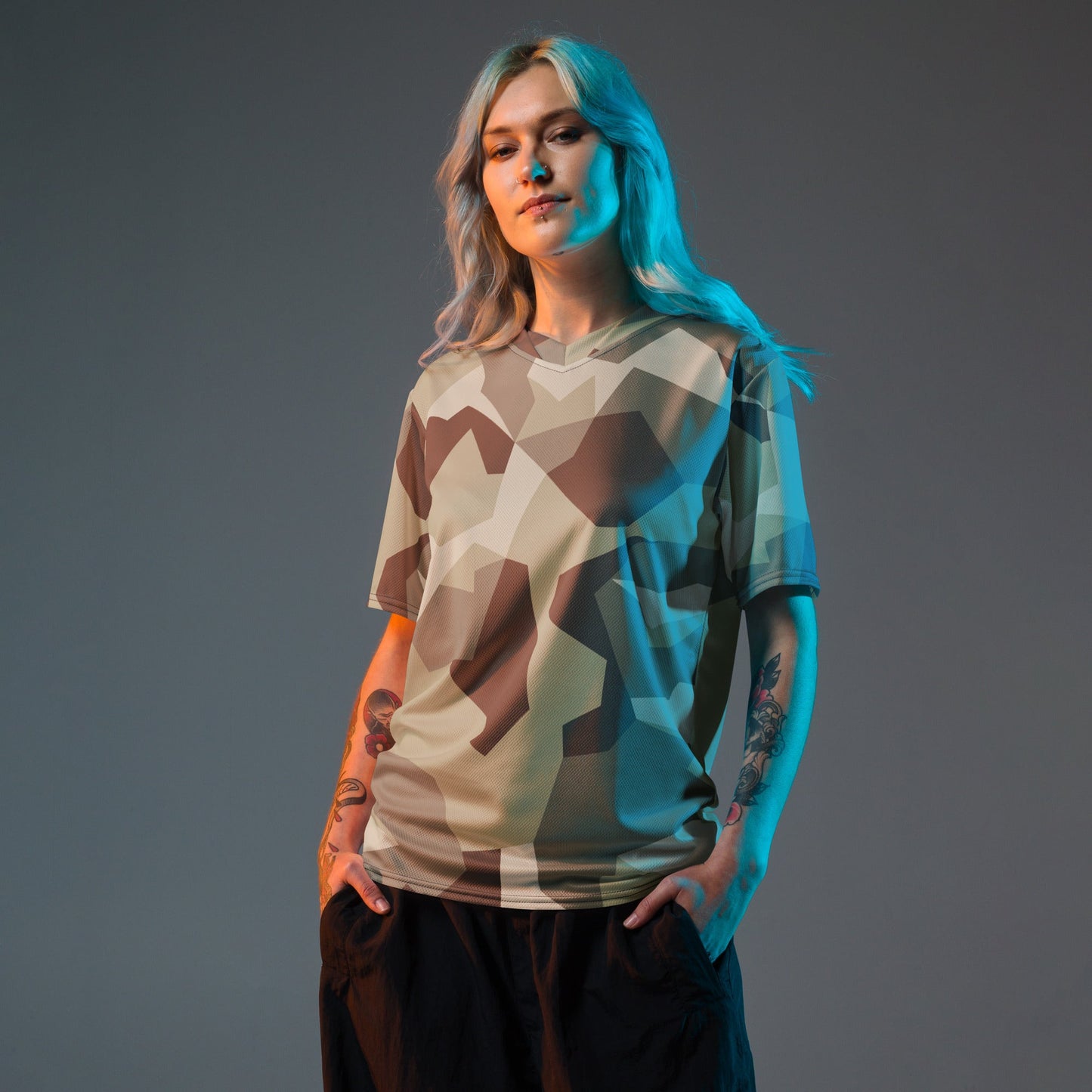 Swedish M90 Desert CAMO unisex sports jersey - Sports Jerseys