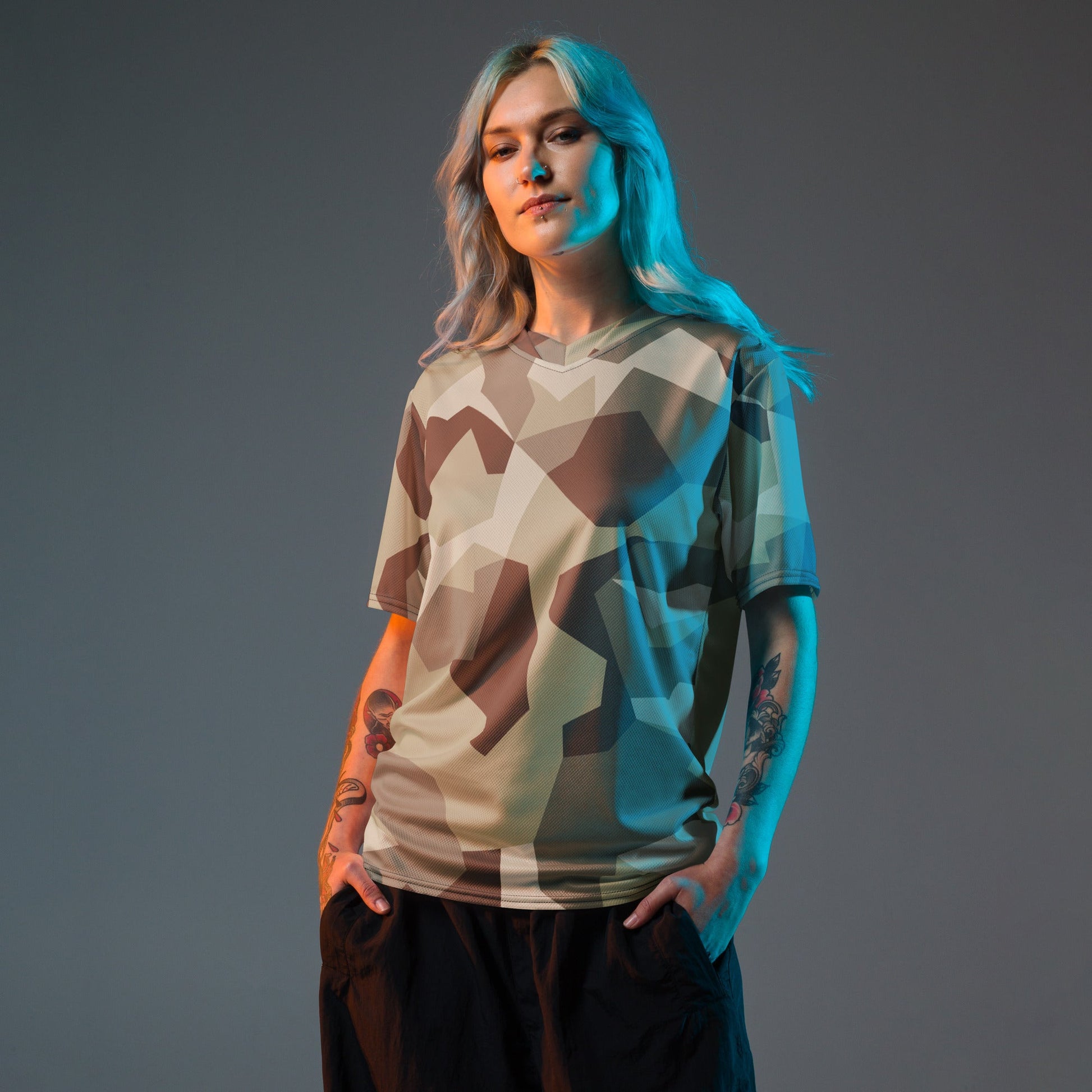 Swedish M90 Desert CAMO unisex sports jersey - Sports Jerseys