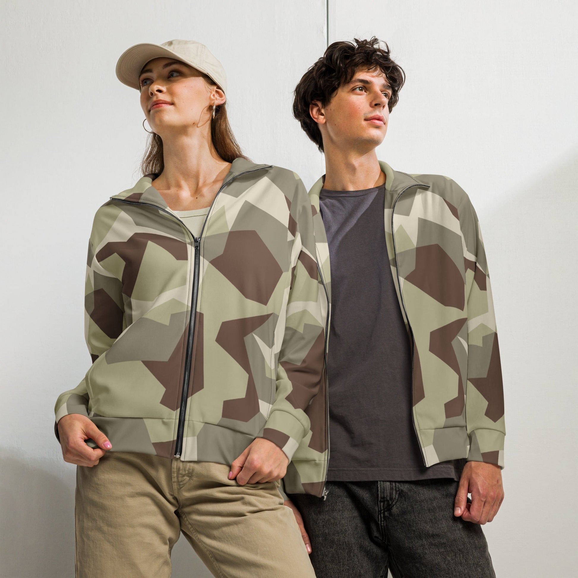 Swedish M90 Desert CAMO Unisex Track Jacket - 2XS