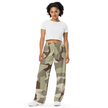 Swedish M90 Desert CAMO unisex wide-leg pants - Unisex Wide-Leg Pants