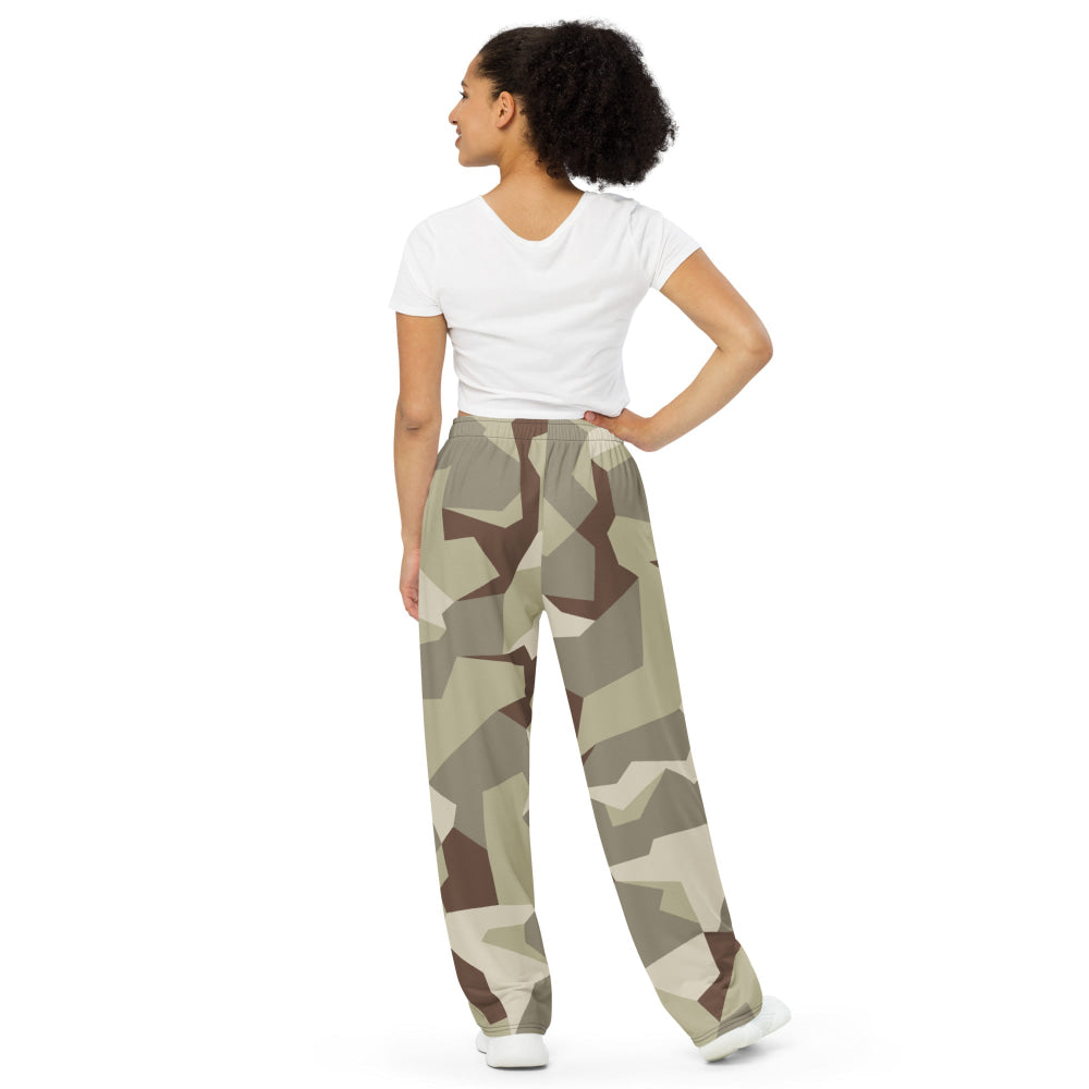 Swedish M90 Desert CAMO unisex wide-leg pants - Unisex Wide-Leg Pants