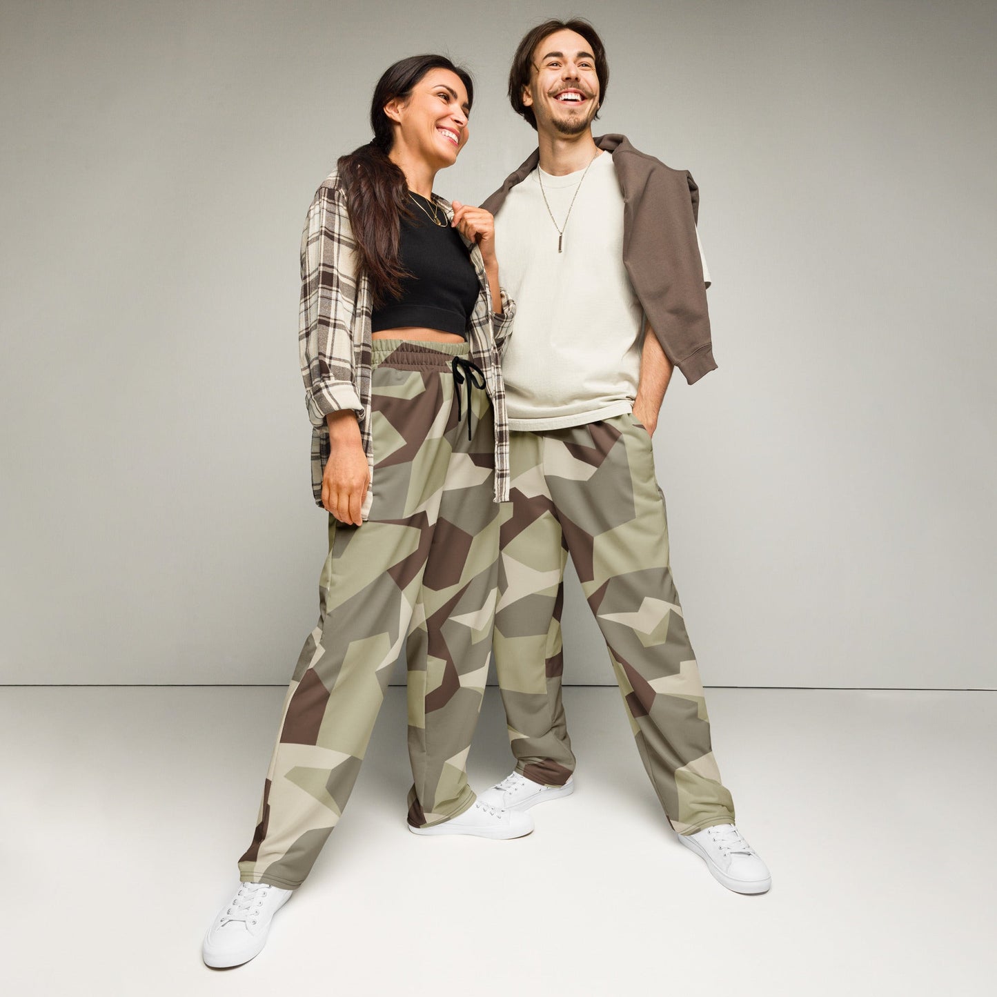Swedish M90 Desert CAMO Unisex Wide-Leg Joggers - 2XS