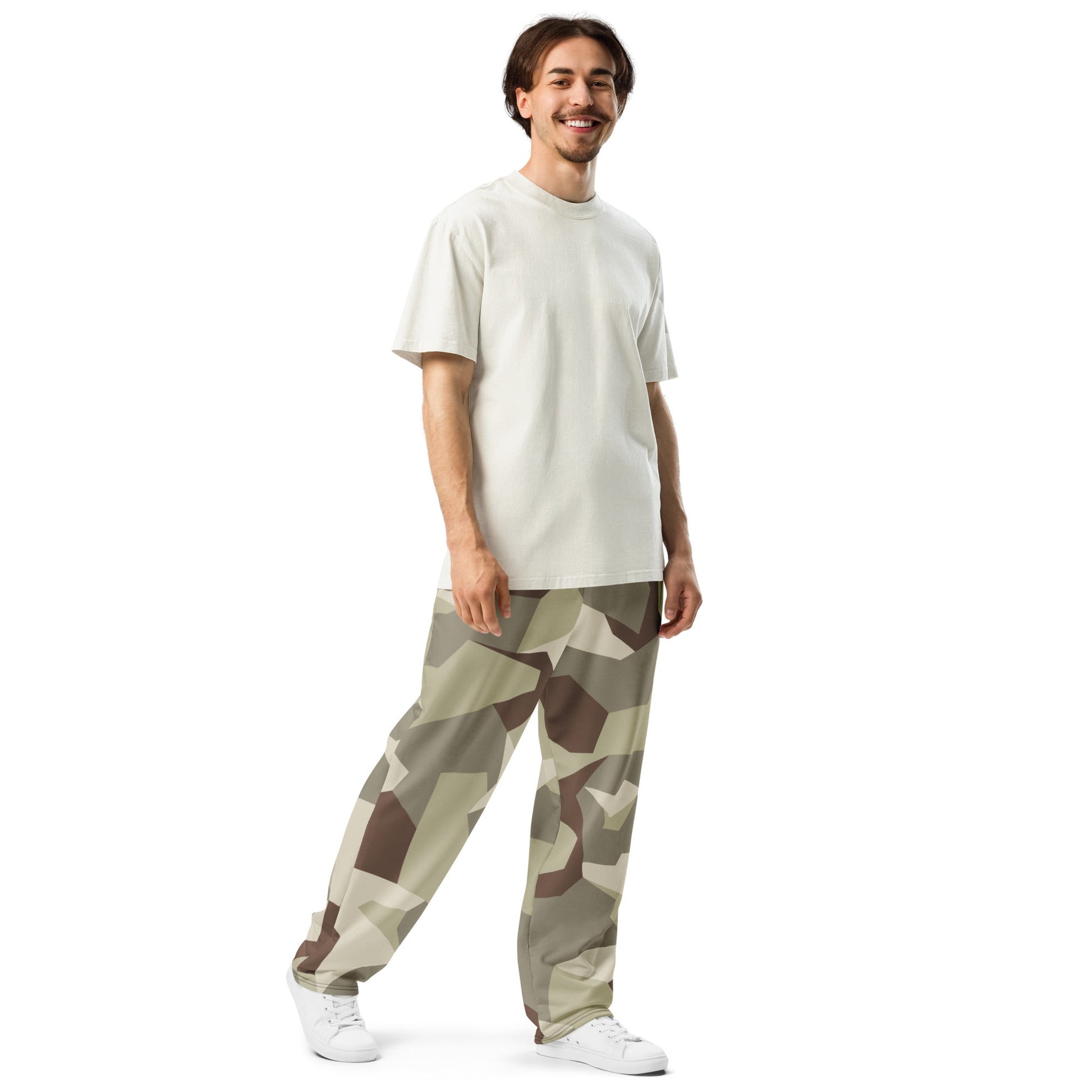 Swedish M90 Desert CAMO Unisex Wide-Leg Joggers