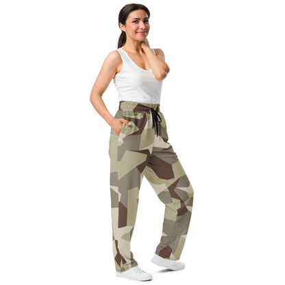 Swedish M90 Desert CAMO Unisex Wide-Leg Joggers
