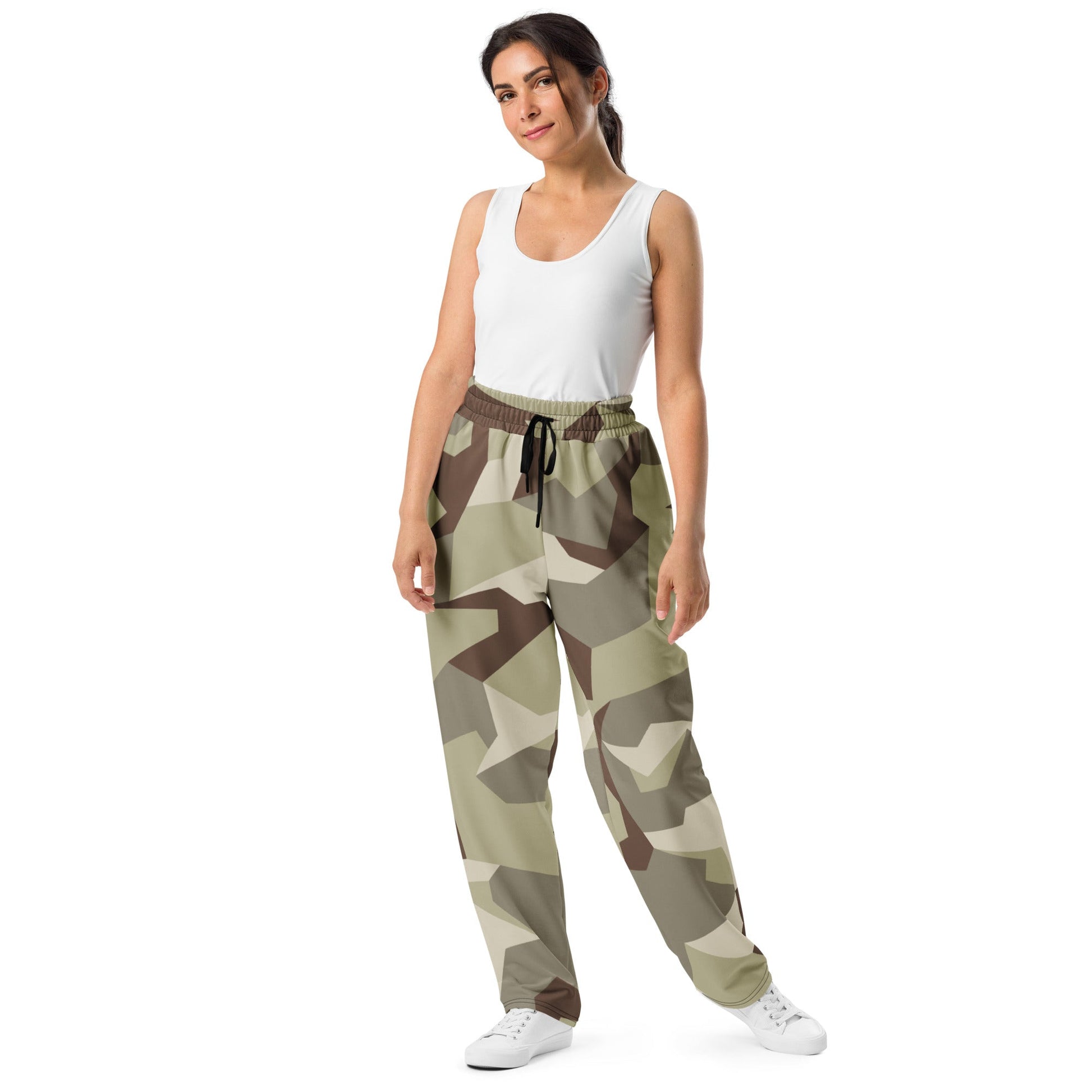 Swedish M90 Desert CAMO Unisex Wide-Leg Joggers