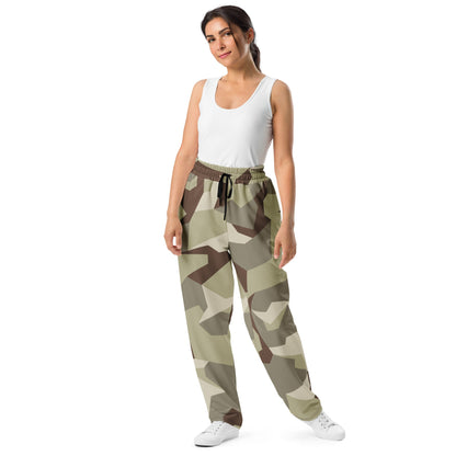 Swedish M90 Desert CAMO Unisex Wide-Leg Joggers