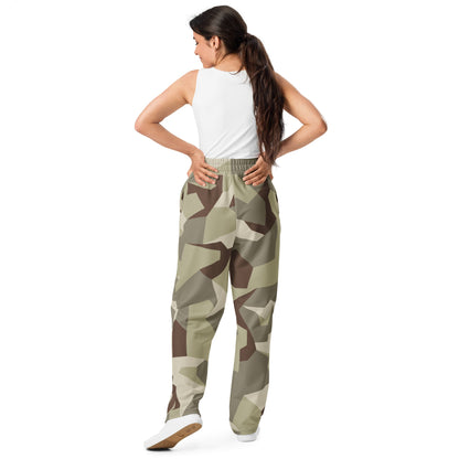 Swedish M90 Desert CAMO Unisex Wide-Leg Joggers