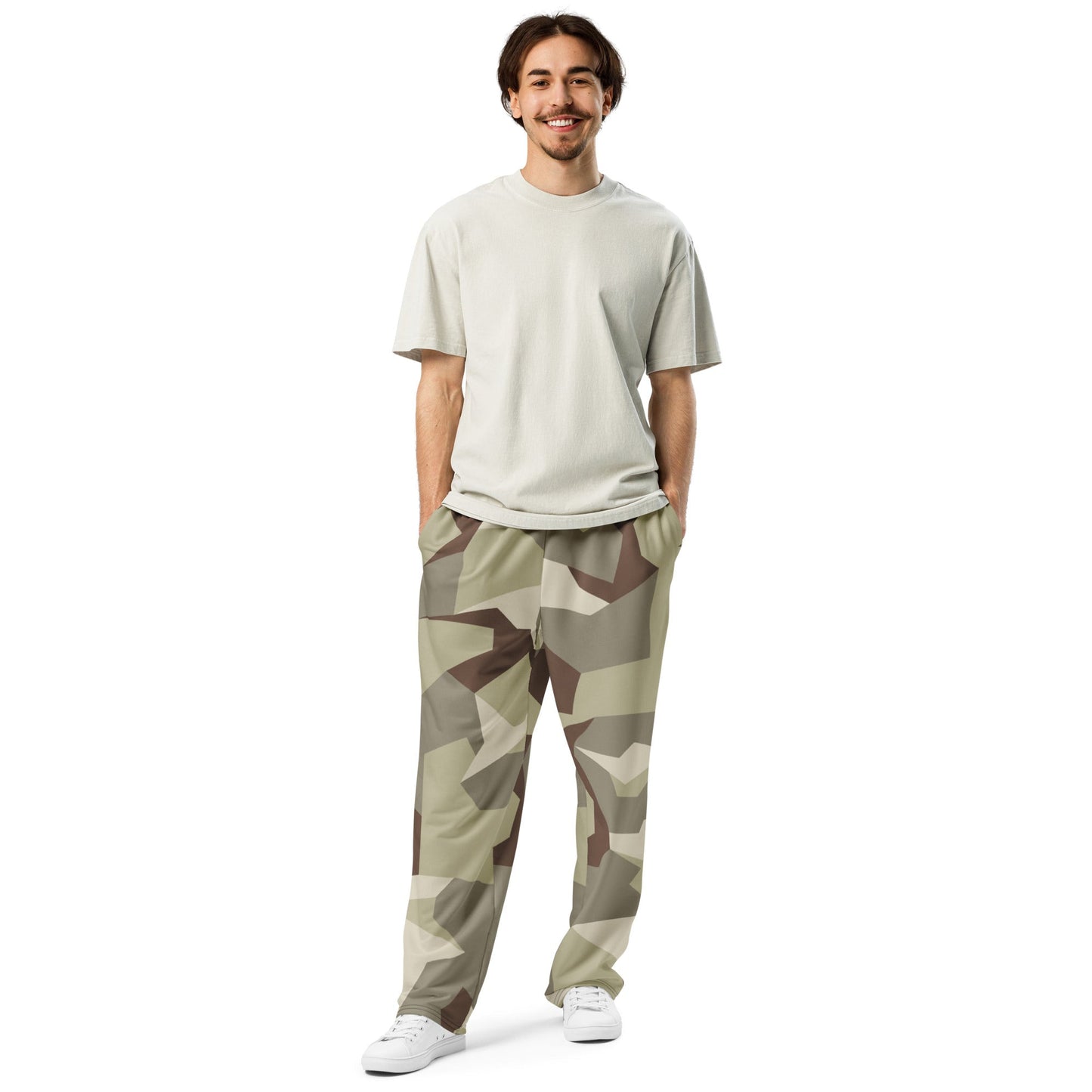 Swedish M90 Desert CAMO Unisex Wide-Leg Joggers