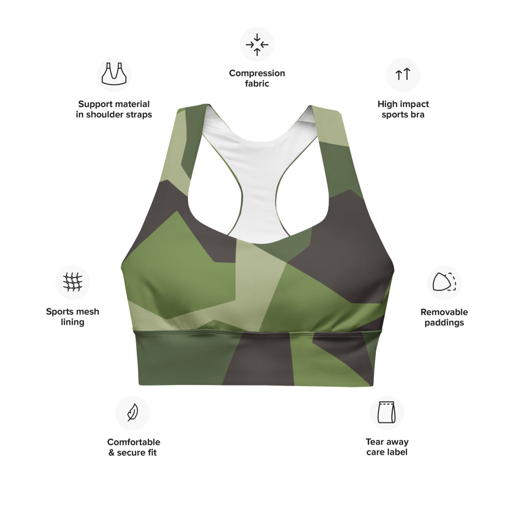 Swedish M90 CAMO Longline sports bra - Womens Sports Bra