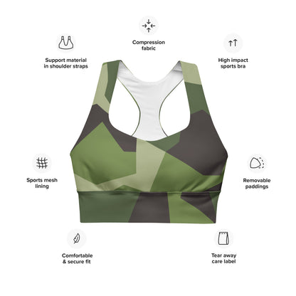 Swedish M90 CAMO Longline sports bra - Womens Sports Bra