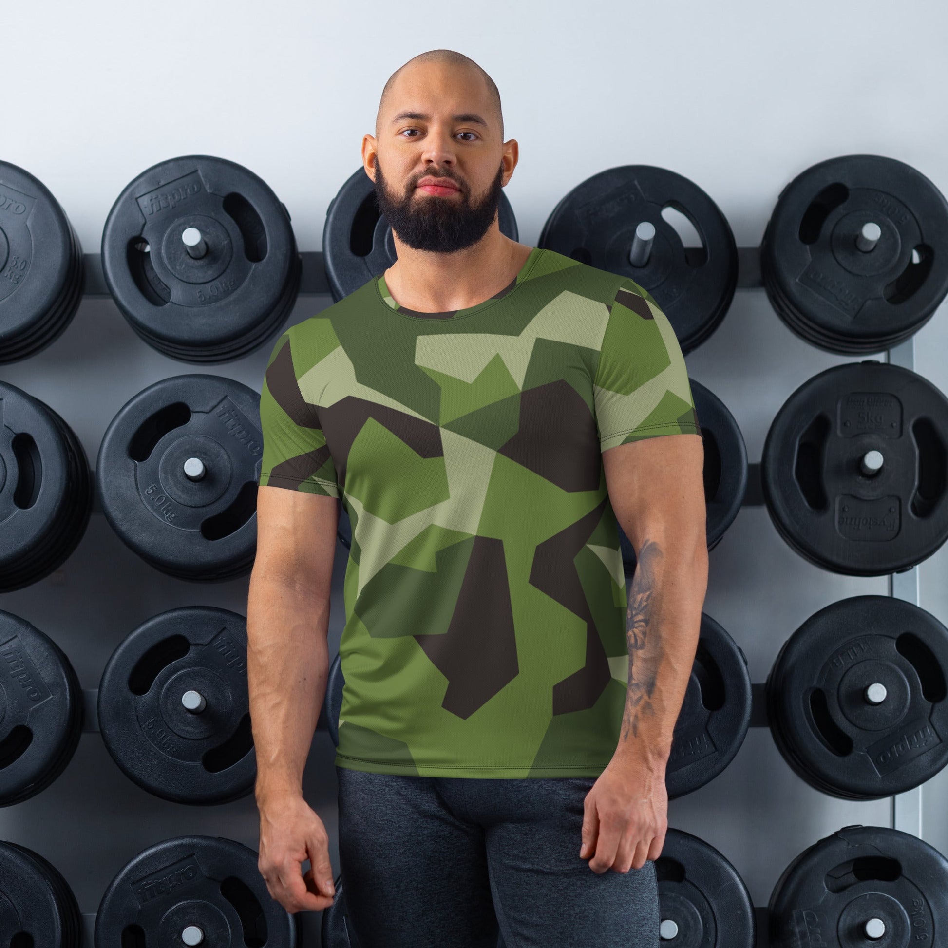 Swedish M90 CAMO Mens Athletic T-shirt - XS - T-Shirts