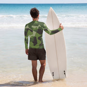 M90 Swedish Woodland CAMO Mens Long-Sleeve Rash Guard